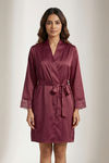 Zivame Luxe Satin 5 Pc Sleep Set - Tawny Port — thumbnail 3